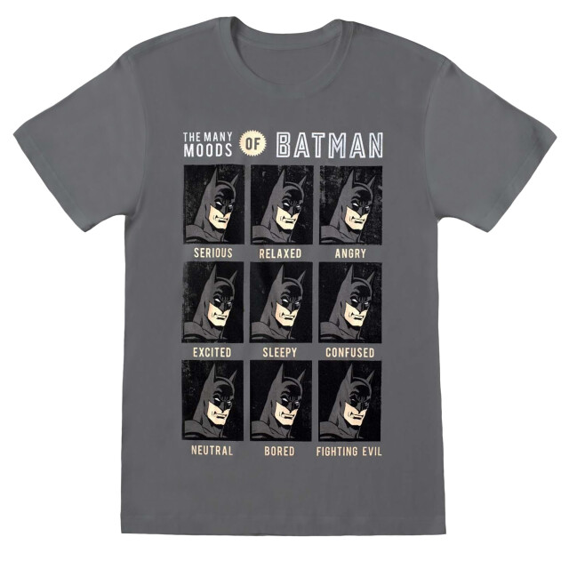 Batman Unisex moods t-shirt volwassenen UTHE129_charcoalgrey large
