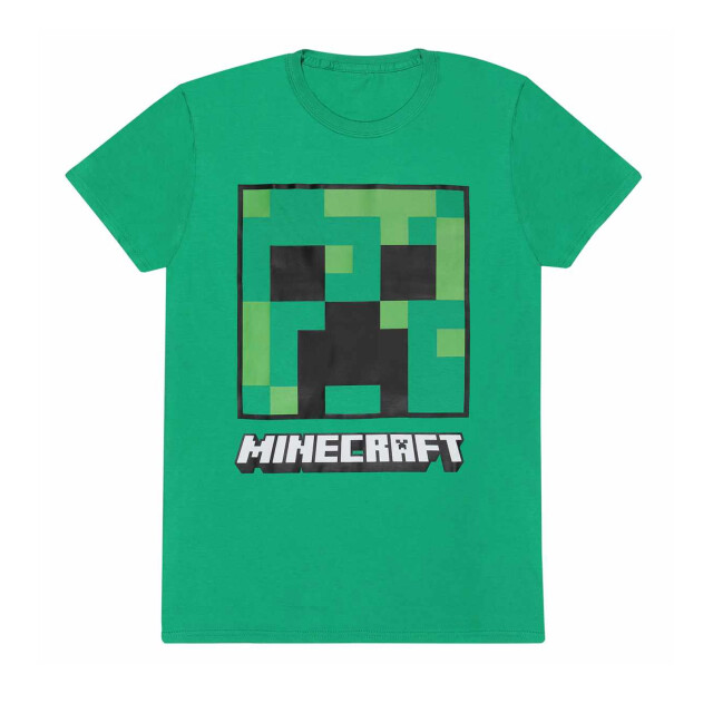 minecraft Unisex volwassen creeper t-shirt UTHE3043_green large
