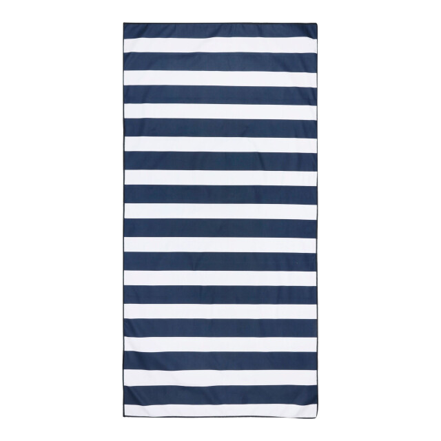 Regatta Gestreepte microvezel strandhanddoek UTRG9533_whitenavy large