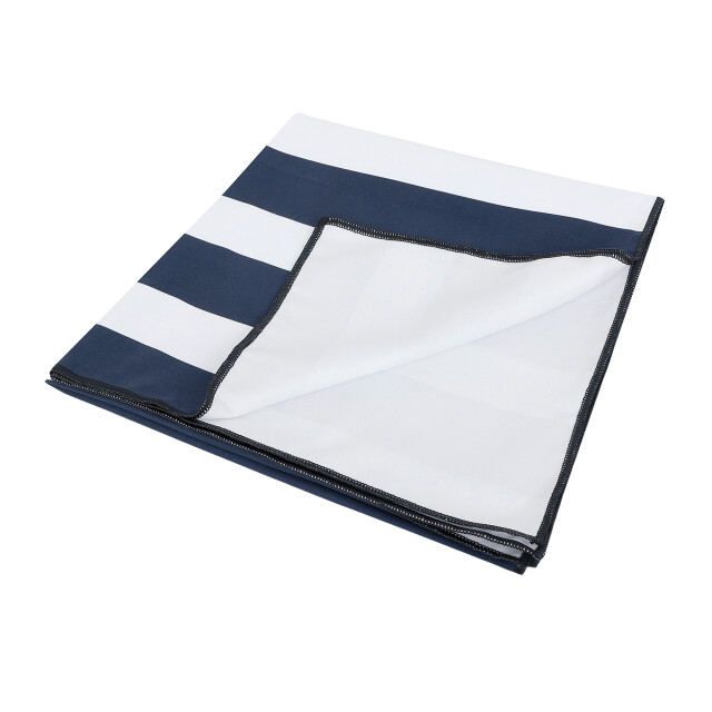 Regatta Gestreepte microvezel strandhanddoek UTRG9533_whitenavy large