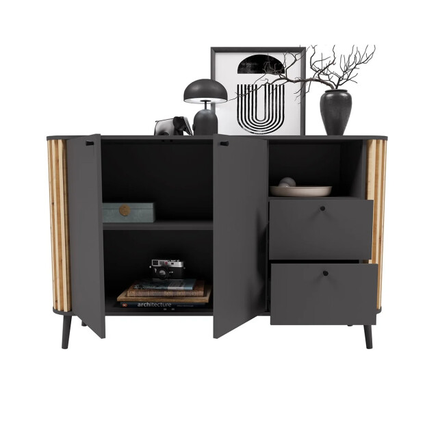 CaliCosy Dressoir met 2 laden, 2 deuren en 1 nis l 138 cm pure 2951216 large