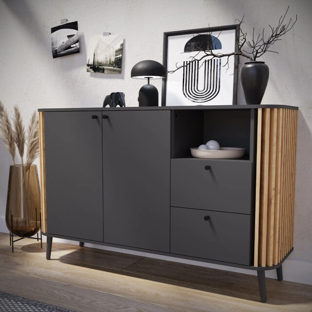 CaliCosy Dressoir met 2 laden, 2 deuren en 1 nis l 138 cm pure 2951216 large
