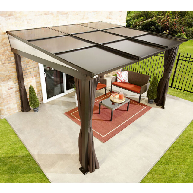 Sojag Aluminium terrasoverkapping boedapest brons 298x364x243cm 3156166 large