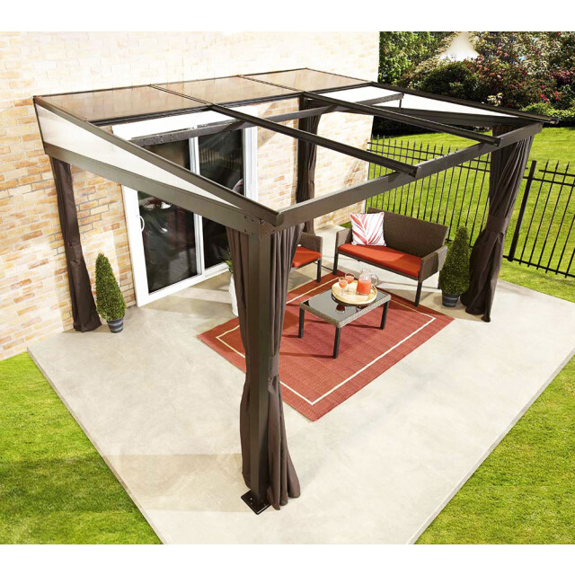 Sojag Aluminium terrasoverkapping boedapest brons 298x364x243cm 3156166 large