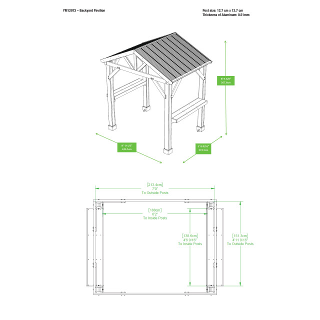 Westmann Westman houten barbecue-paviljoen laval 67 yd12973 174x245x268 cm 3048374 large