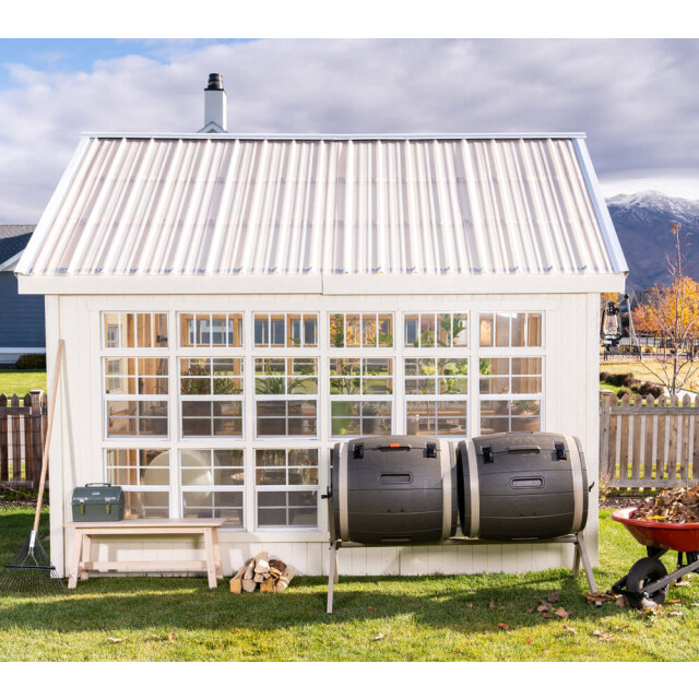 Lifetime Kunststof composteerder met 2 vaten 380l 79x160x110cm 3071741 large