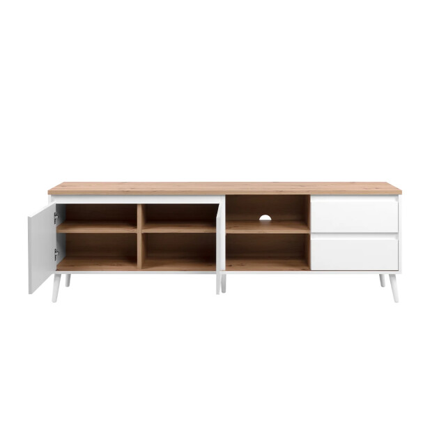 CaliCosy Tv-meubel 2 deuren, 2 vakken en 2 laden eikenhouten decor l186 cm zamos 2930164 large