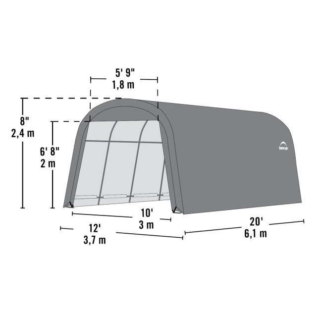 ShelterLogic Tentgarage sl62780 22,57 m² 610x370x240cm (lxlxh) 3173918 large