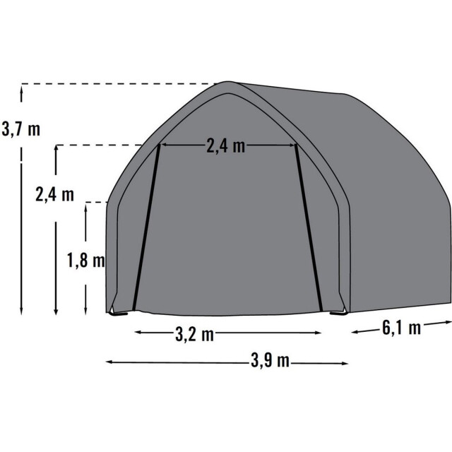 ShelterLogic ® tentgarage sl62706 afmeting 610x390x370 cm 3047964 large