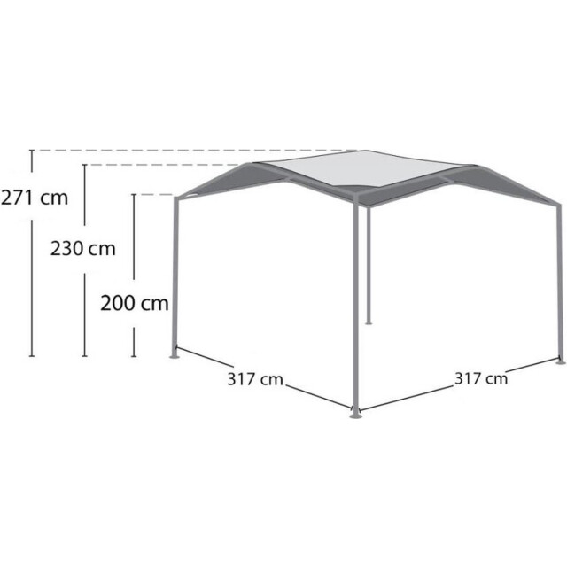 ShelterLogic ® paviljoen pergola partytent 317 x 317 x 271 cm sl22512 3047965 large