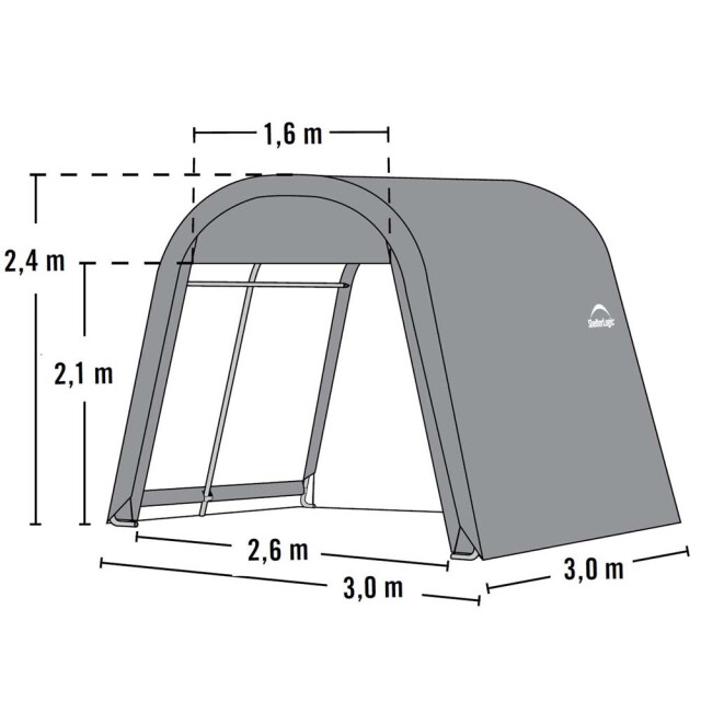ShelterLogic ® folietent garage gereedschapsschuur 300x300x240cm - 3048359 large