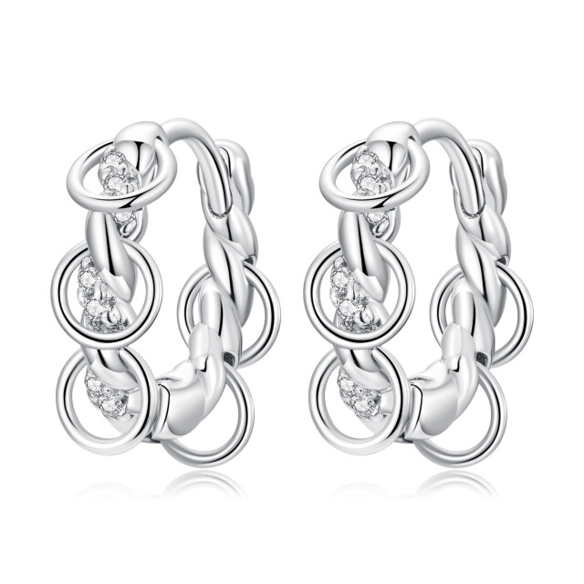 Mijn bedels Linked in shine – hoop oorbellen MB2052|one size large