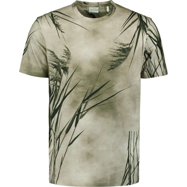 No Excess T-shirt crewneck slub allover print offwhite 27350316-011 large