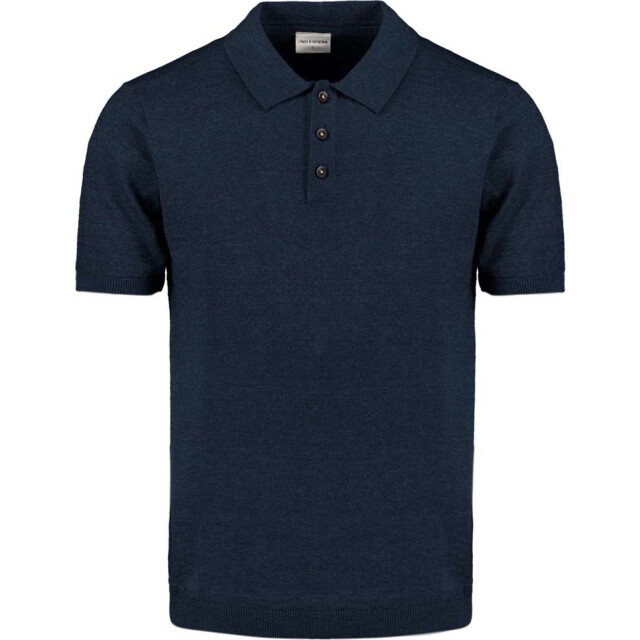 No Excess Pullover short sleeve polo melange deep blue 27230365-096 large