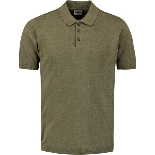 No Excess Pullover short sleeve polo button s dark moss 27230354SN-186 large