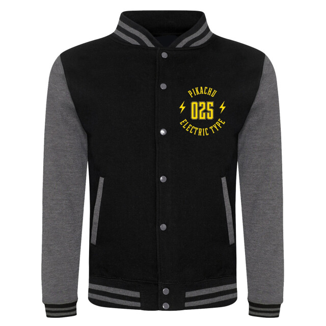 Pokemon Unisex pikachu varsity jacket voor volwassenen UTHE1337_blackyellow large