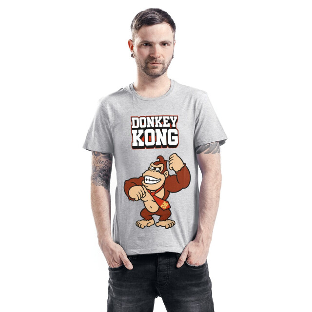 Nintendo Unisex volwassen ezelskong t-shirt UTHE411_heathergrey large
