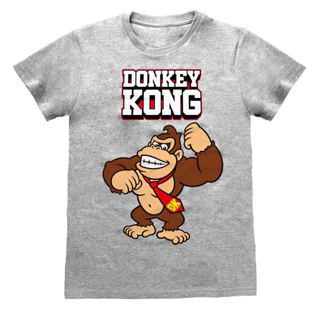 Nintendo Unisex volwassen ezelskong t-shirt UTHE411_heathergrey large