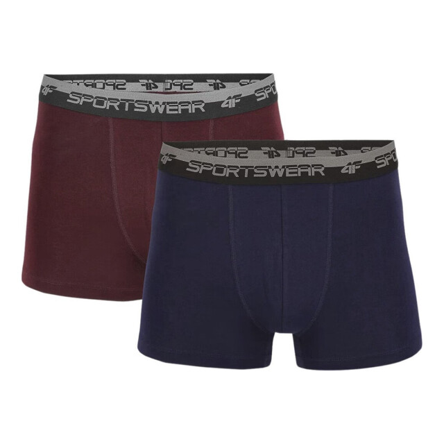 4F Heren wmm00ubxsm051 boxershorts (set van 2) UTMR1990_blackred large