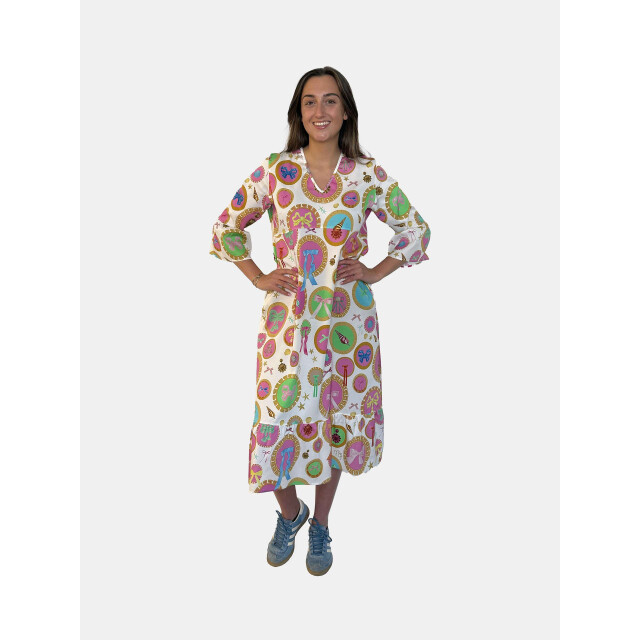 Mucho Gusto ® jurk dresden barok cirkel print MUCHO GUSTO® Jurk Dresden Barok Cirkel Print large