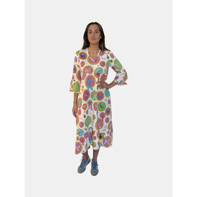 Mucho Gusto ® jurk dresden barok cirkel print MUCHO GUSTO® Jurk Dresden Barok Cirkel Print large