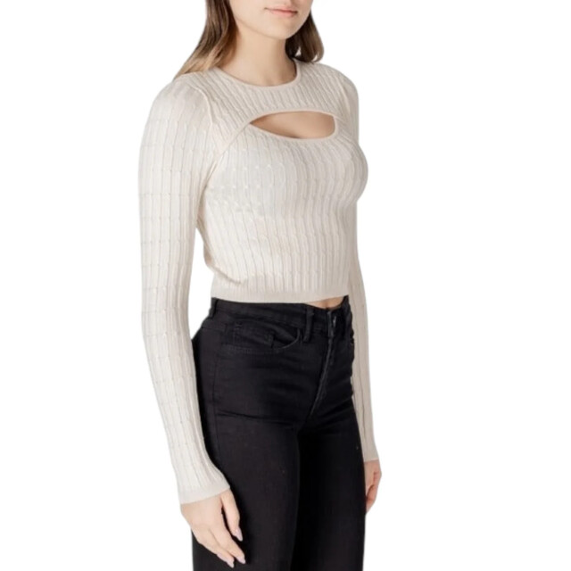 Only Breimode dames Only Beige Trui Met Lange Mouwen large