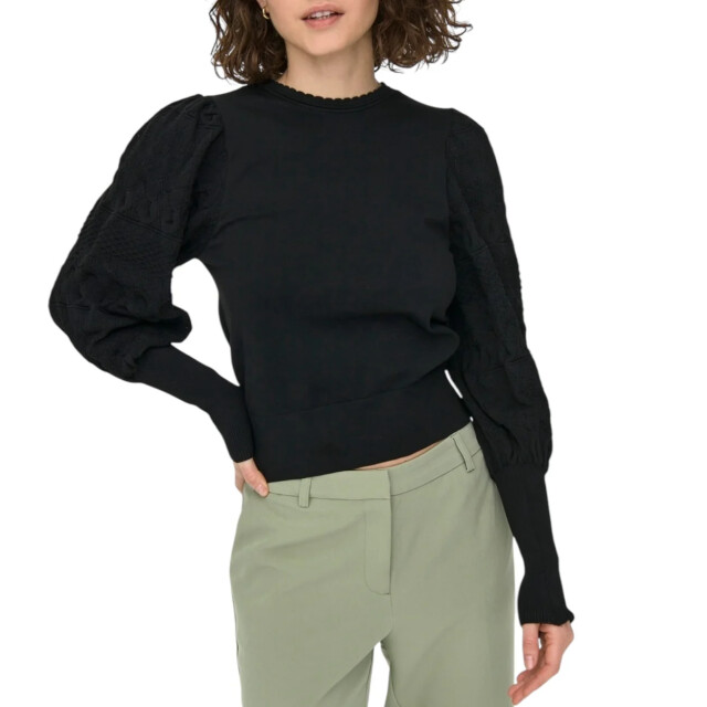 Only Breimode dames Only Zwart Gebreide Trui large