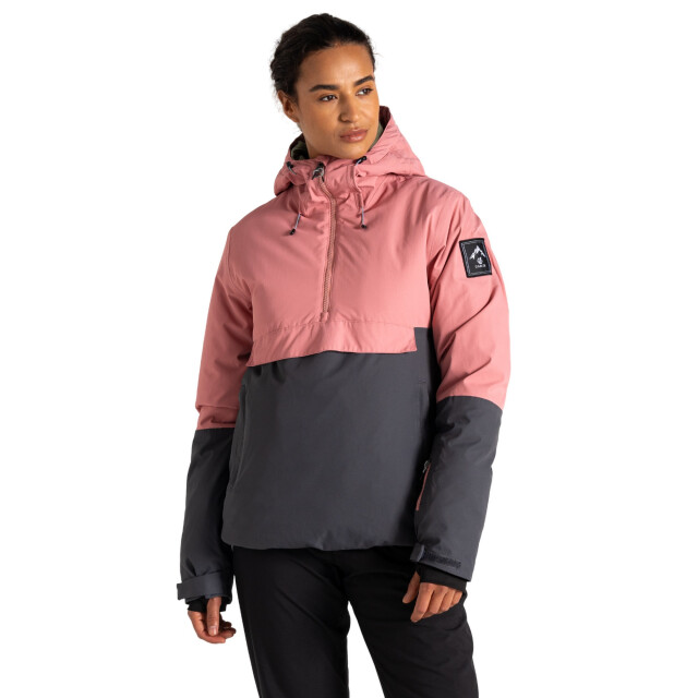 Dare2b Dames snowburst overhead ski jas UTRG11108_dustyroseebonygrey large