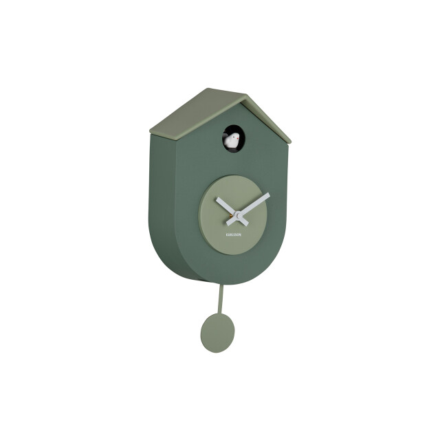 Karlsson wandklok grato cuckoo jungle green & grayed jade 3062055 large