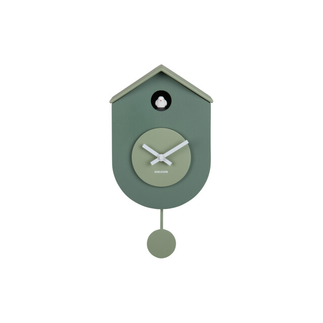 Karlsson wandklok grato cuckoo jungle green & grayed jade 3062055 large