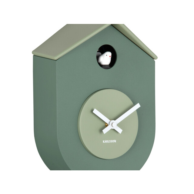Karlsson wandklok grato cuckoo jungle green & grayed jade 3062055 large
