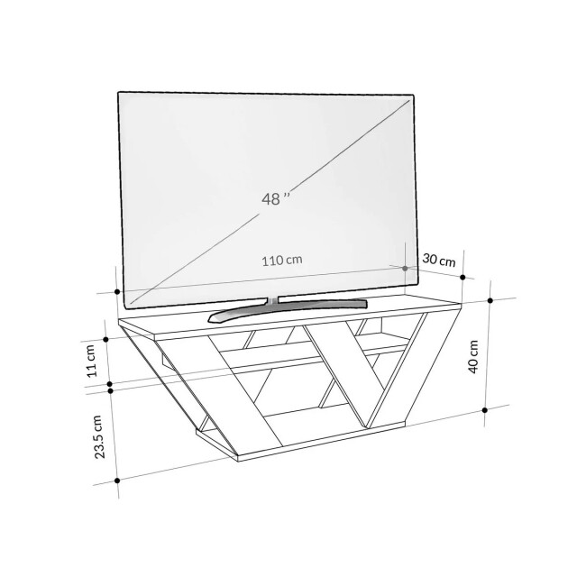 CaliCosy Meubel tv 3 planken l110 cm pipralla 3175390 large