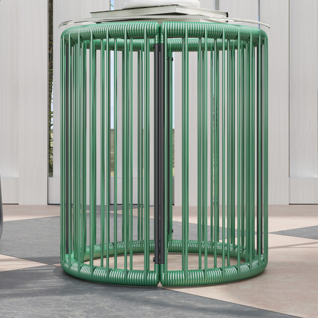 4goodz Outsunny 3-delige tuinmeubelset bistroset kunststof-rattan met glazen 3175382 large