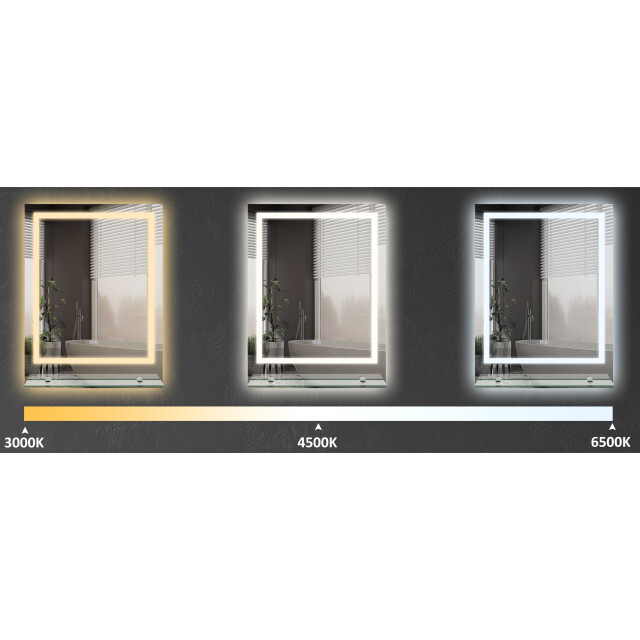 4goodz Kleankin badkamerspiegel 50x70 cm met verlichting en planchet 3173698 large