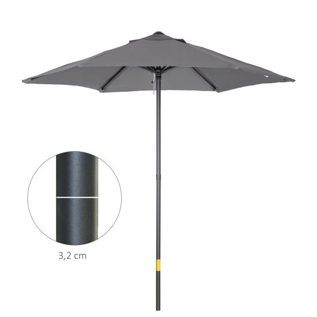 4goodz Outsunny parasol Ø196 cm zeshoekige parasol voor strand balkon tuin - 3175384 large