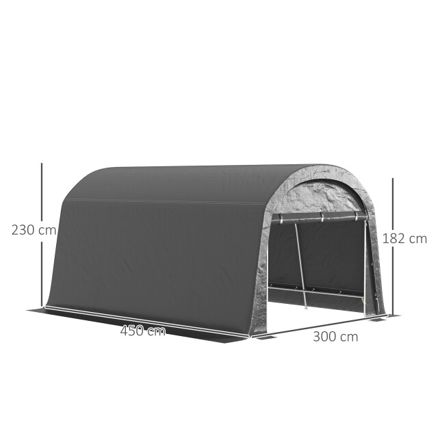4goodz Outsunny /tuinschuur met plastic zeil, gereedschapstent, opzetbare 3175379 large