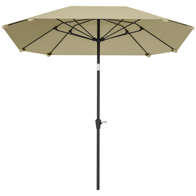 4goodz Outsunny parasol 233cm vierkant kantelbaar aluminium buis, glasvezel 3175377 large
