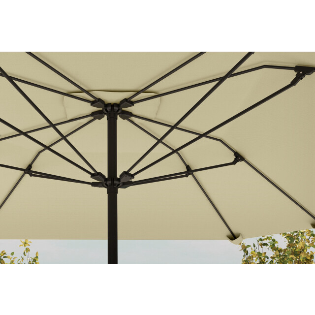 4goodz Outsunny parasol 233cm vierkant kantelbaar aluminium buis, glasvezel 3175377 large