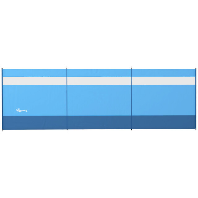4goodz Outsunny windscherm met kijkvenster en draagtas, stalen palen, 440x140cm, 3175376 large