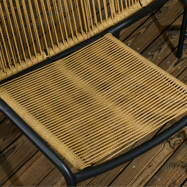4goodz Rattan terrasmeubelset, 3-delige bistroset metalen frame - 3175374 large
