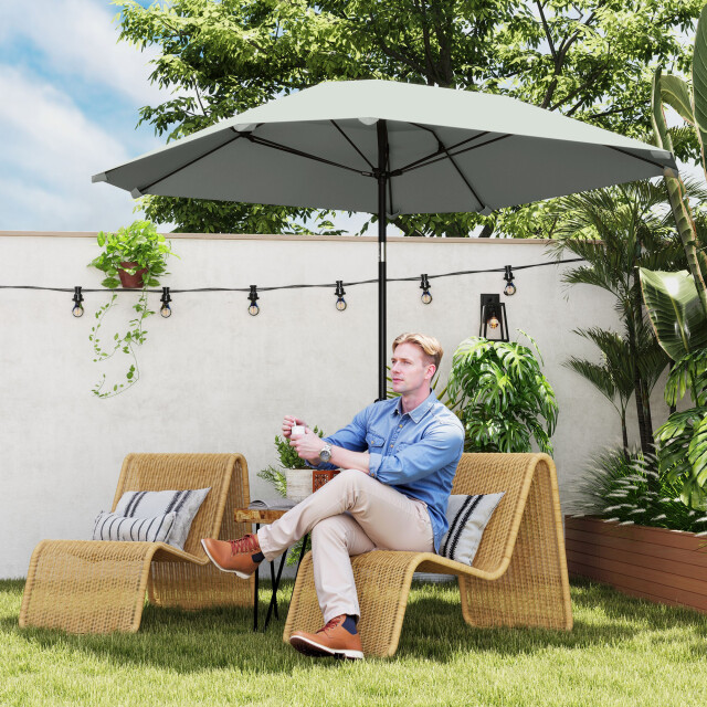 4goodz Vierkante kantelbare parasol met aluminium paal - 3175380 large