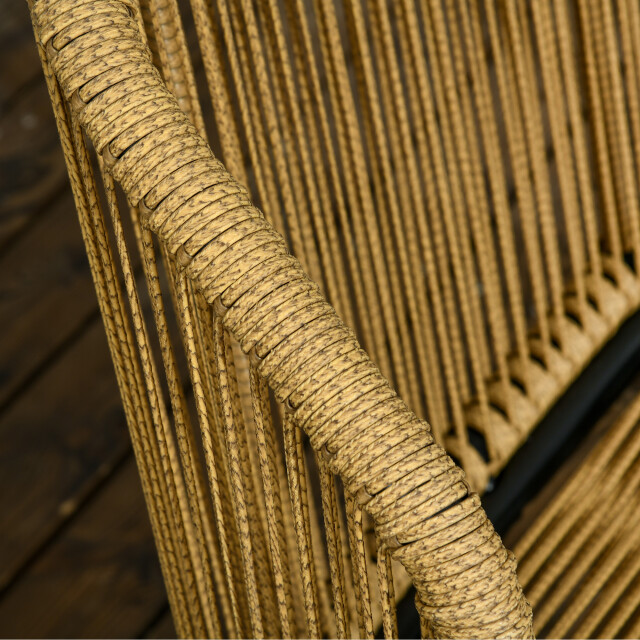 4goodz Rattan terrasmeubelset, 3-delige bistroset metalen frame - 3175374 large