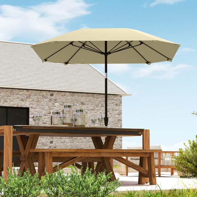 4goodz Outsunny parasol 233cm vierkant kantelbaar aluminium buis, glasvezel 3175377 large