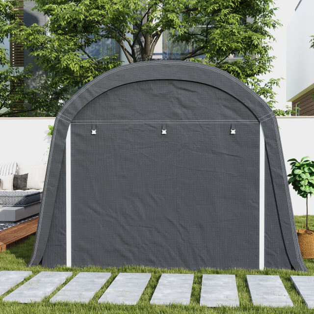 4goodz Outsunny tuinschuur met kunststof zeil, gereedschapstent, opzetbare 3175378 large