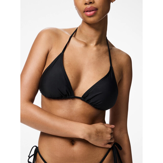 Pieces Dames triangel bikini top pcbaomi effen 17134624-Black large