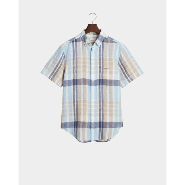 Gant Casual hemd korte mouw reg linen madras ss shirt 3250075/277 187867 large