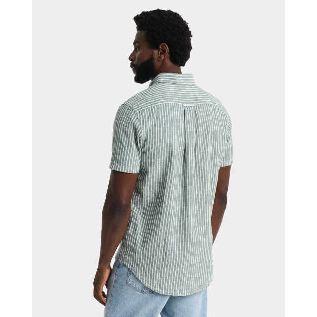 Gant Casual hemd korte mouw reg cotton linen stripe ss sh 3250039/318 187862 large