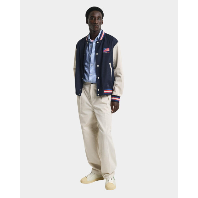 Gant Casual hemd korte mouw reg cotton linen stripe ss sh 3250039/407 187863 large