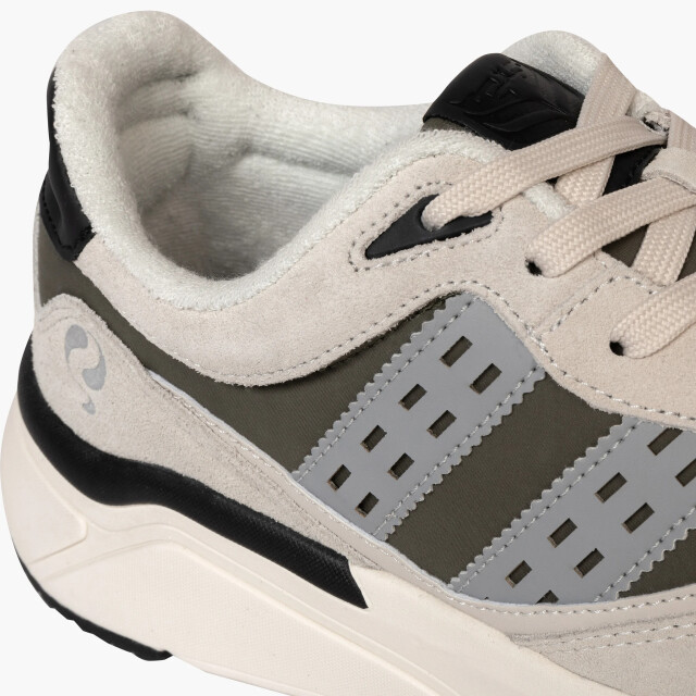 Q1905 Sneaker kampen beige/legergroen/zwart QM1253434-808-1 large