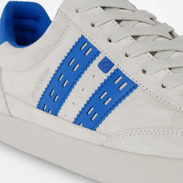 Q1905 Sneaker platinum offwhite/koningsblauw QM1253616-003-3 large